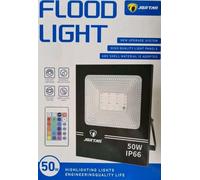 FARO FARETTO A LED RGB 50W CON TELECOMANDO IP66 DA ESTERNO