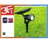 FARO FARETTO A PICCHETTO 12W CON PANELLO SOLARE DA GIARDINO IMPERMEABILE COB LED