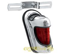 Faro faretto acciaio cromato posteriore con porta targa BEE HIVE