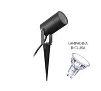 FARO FARETTO GU10 LED DA GIARDINO CON PICCHETTO 5W IP65 LUCE CALDA FREDDA NATUR. [EEK: A+]