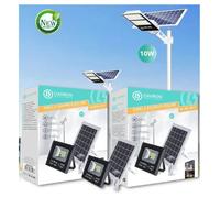 FARO FARETTO LED PANNELLO A RICARICA SOLARE 10 W IP67 CON TELECOMANDO GLED-8117
