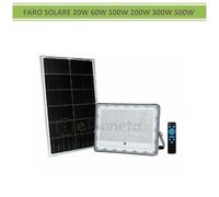 FARO FARETTO LED PANNELLO SOLARE LUCE FREDDA 20W 60W 100W 200W 300W 500W IP66