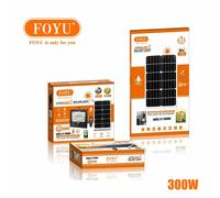 FARO FARETTO LED SMD 300W CON DIPLAY E PANNELLO SOLARE RICARICABILE ENERGIA