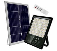 Faro Faretto LED Solare Esterno 100 200 400 w Pannello Fotovoltaico Impermeabile