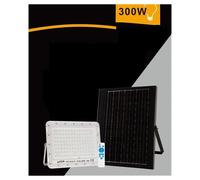 FARO FARETTO PANNELLO SOLARE 300W LUCE FREDDA 6500K IP65 TELECOMANDO S12A-300W