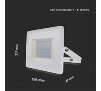 FARO FARETTO VTAC LED V-TAC SMD 20W 30W 50W 100W SLIM DA ESTERNO ULTRA SOTTILE [EEK: A+]