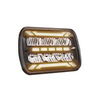 Faro Fari 1 Pezzo 2 Pezzi Faro Dell'automobile 5x7/6x7 LED DRL Più Luminoso Camion Hi-Lo Fascio Halo Luce Auto 30000LM 400W Per Jeep Per Wrangler YJ XJ MJ 84-01(1 Piece Type I)