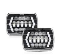 Faro Fari 1 Pezzo 2 Pezzi Faro Dell'automobile 5x7/6x7 LED DRL Più Luminoso Camion Hi-Lo Fascio Halo Luce Auto 30000LM 400W Per Jeep Per Wrangler YJ XJ MJ 84-01(2 Piece Type A)