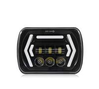 Faro Fari 1 Pezzo 2 Pezzi Faro Dell'automobile 5x7/6x7 LED DRL Più Luminoso Camion Hi-Lo Fascio Halo Luce Auto 30000LM 400W Per Jeep Per Wrangler YJ XJ MJ 84-01(1 Piece Type F)