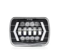 Faro Fari 1 Pezzo 2 Pezzi Faro Dell'automobile 5x7/6x7 LED DRL Più Luminoso Camion Hi-Lo Fascio Halo Luce Auto 30000LM 400W Per Jeep Per Wrangler YJ XJ MJ 84-01(1 Piece Type A)