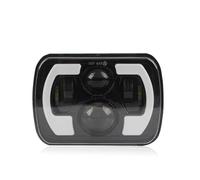 Faro Fari 1 Pezzo 2 Pezzi Faro Dell'automobile 5x7/6x7 LED DRL Più Luminoso Camion Hi-Lo Fascio Halo Luce Auto 30000LM 400W Per Jeep Per Wrangler YJ XJ MJ 84-01(1 Piece Type D)