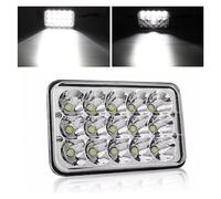 Faro Fari Anteriori 4x6 Pollici LED Faro DRL H4651 H4652 H4656 H4666 H6545 Faro Per Cadillac Per Eldorado Per Buick Per Electra Per Pontiac 1975-1992(1 Piece Chrome a)