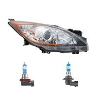 Faro Fari Anteriori Destro H11/HB3 Per Mazda 3 BL Inclusi Lampadine Osram