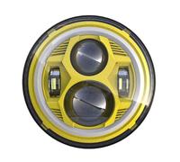 Faro Fari Anteriori Off Road 7 Pollici Rotondo Ha Condotto Il Faro Hi/Lo Fascio Di Luce Halo Anello Ambra Segnale Di Girata Del Faro Per Lada 4x4 Per Urbano Per Niva(Giallo)