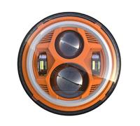 Faro Fari Anteriori Off Road 7 Pollici Rotondo Ha Condotto Il Faro Hi/Lo Fascio Di Luce Halo Anello Ambra Segnale Di Girata Del Faro Per Lada 4x4 Per Urbano Per Niva(Arancia)