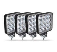 Faro Fari Luci Di Parcheggio 24 Volt FSO Flash Light Auto 48W 12V Universale Per 4WD 4x4 Camion Faro Lampadine Per Auto Per Focos LED(48W 4 Piece)