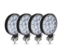 Faro Fari Luci Di Parcheggio 24 Volt FSO Flash Light Auto 48W 12V Universale Per 4WD 4x4 Camion Faro Lampadine Per Auto Per Focos LED(42W 4 Piece)