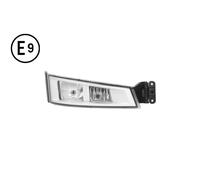 FARO FENDINEBBIA DESTRO BASE CROMATA CORNICE NERA CON LUCE PROFONDITA SENZA LAMP