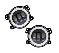 Faro Fendinebbia Per Chrysler 2005-2010 Fari A LED Da 4 Pollici Auto Per, Fendinebbia A 30 W Con Anello Alone Bianco, Luci Diurne Angel Eyes(2 pezzi)
