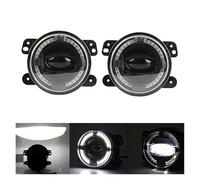 Faro Fendinebbia Per Jeep Per Wrangler JK Fari Fendinebbia Angel Eye A LED 4 Pollici Fari Fendinebbia Con Anello Halo Bianco Luci Diurne A LED Da 6000K Fari Lavoro Auto Fendinebbia(2 pezzi)
