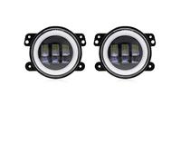 Faro Fendinebbia Per Jeep Per Wrangler Per JK TJ LJ Per Dodge Per Chrysler 60W 4 Pollici LED Fendinebbia Con Anello Alone Bianco DRL Ambra Indicatore Di Direzione Auto Fendinebbia(2 pezzi)