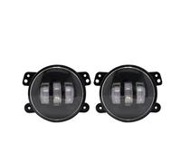 Faro Fendinebbia Per Jeep Per Wrangler Per JK TJ LJ Per Dodge Per Chrysler 60W 4 Pollici LED Fendinebbia Con Anello Alone Bianco DRL Ambra Indicatore Di Direzione Auto Fendinebbia(2pcs a)