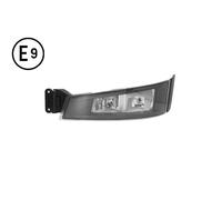 FARO FENDINEBBIA SINISTRO BASE NERA CORNICE NERA CON LUCE PROFONDITA SENZA LAMPA