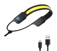Faro Frontale LED COB Ricaricabile USB Con Display Digitale