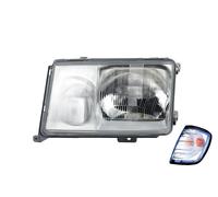 Faro Fronte Adatto A per Mercedes W124 09/89-06/93 H4 H3 SX con Lampeggiatore