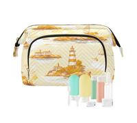 Faro Giallo Chiaro Vacanza Trucco Borse Per Le Donne Essenziali Donne Portamonete per Grande Cosmetico monedero pequeno para mujer, Faro giallo chiaro vacanza, moderno
