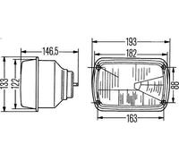 Faro HELLA 1AD 003 305-001 FSO 126P 0.6 1972-1977