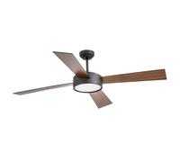 Ventilatore a pale Hydra LED Remote, noce/nero FARO BARCELONA