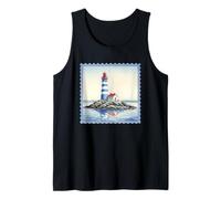 Faro In riva Al Mare Acquerello Arte Canotta