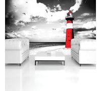 Faro in tessuto non tessuto - Per soggiorno e camera da letto - Effetto 3D in tessuto non tessuto - Mare, 430 cm x 300 cm Poster - Adesivi murali - Quadri senza cornice