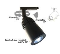 Faro Lampada Led A Binario 10W Bianco Neutro Angolo Luce Regolabile Da 24 a 60