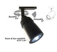 Faro Lampada Led A Binario 10W Bianco Neutro Angolo Luce Regolabile Da 24 a 60 G