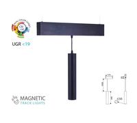 Faro Lampada Led a Sospensione 15W 24V Caldo 3000K CRI 90 UGR 19 Per Sistema Bin