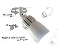 Faro Lampada Led Da Soffitto Parete Muro 10W Bianco Neutro Carcassa Bianca