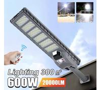 faro lampione solare 600W esterni sensore umano telecomando impermeabile