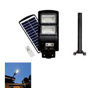FARO LAMPIONE STRADALE LED SENSORE MOVIMENTO PANNELLO SOLARE STAFFA 200W 001
