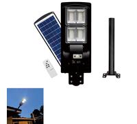 FARO LAMPIONE STRADALE LED SENSORE MOVIMENTO PANNELLO SOLARE STAFFA 400W 001
