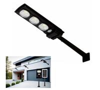 FARO LAMPIONE STRADALE LED SENSORE MOVIMENTO PANNELLO SOLARE STAFFA 6500K 300W