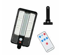 Faro lampione stradale pannello solare con sensore telecomando 117 LED SMD TA146