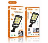 FARO LAMPIONE STRADALE PANNELLO SOLARE FOTOVOLTAICO SENSORE 160 LED COB