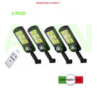 Faro lampione stradale pannello solare fotovoltaico sensore 160 led esterno