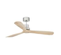 Faro Lantau Grande nichel opaco, ventilatore da soffitto in pino DC Smart, 6 velocità