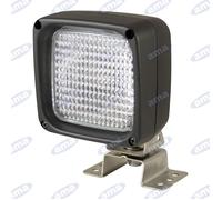 Faro lavoro alogeno 100x100 mm ad ampio raggio orientabile con staffa a omega. C