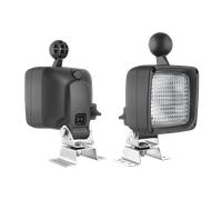 Faro lavoro alogeno quadrato 12-24V con maniglia