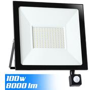 Faro LED 100W Luce Alta Luminosita 8000 Lm Faretto esterno con Sensore Movimento