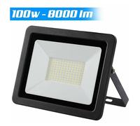 FARO LED 100W LUCE ALTA LUMINOSITA 8000LM FARETTO ESTERNO SLIM BIANCO FREDDO